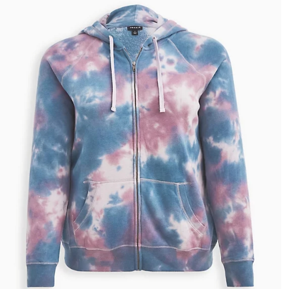 Tie dye super soft Torrid size 2 zip up hoodie.